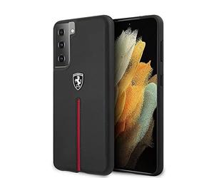 Ferrari, hardcase Off Track - Custodia in pelle per FEOSIHCS21MBK S21+ G996, colore: Nero