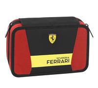 Ferrari KIDS - Astuccio 3 Scomparti Bambina e Bambino con Cancelleria Scuola Integrata e Vani Portapenne + Penna Cancellabile Frixion - Astuccio Scuola Organizer Grande
