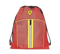 FERRARI KIDS - Sacca Coulisse Ufficiale Ferrari, Compatta e Versatile, Ideale per Palestra, Scuola, Viaggi, Portamerenda, Idea Regalo Bambini e Ragazzi, 35x42x2 cm, Rossa e Gialla