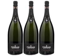 Ferrari Maximum Blanc de Blancs Trentodoc | Spumante Brut | Confezione da 3 Bottiglie da 750m