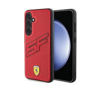 FERRARI + Motivo perforato SF COVER per Samsung Universale, Rosso