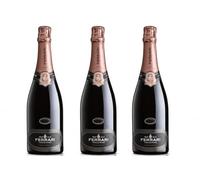 Ferrari Perlè Rosè Riserva Trentodoc | Spumante Ferrari Perlé Rosé Riserva | Confezione di 3 Bottiglie da 750ml