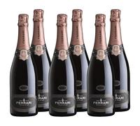 Ferrari Perlè Rosè Riserva Trentodoc | Spumante Ferrari Perlé Rosé Riserva | Confezione di 6 Bottiglie da 750ml