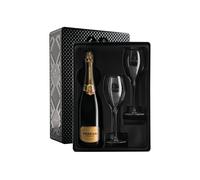 Ferrari Perlé Trento DOC Brut 2018 0,75 ℓ, Confezione con flûtes