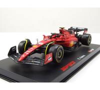 Ferrari SF-23 #55 Formula 1 2023 Rosso Sainz Con Casco Modellino 1:43 Bburago