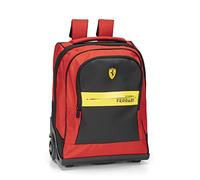 FERRARI - Zaino Con Trolley e Regolabile in Altezza, con Manico e Spallacci a Scomparsa, Ampio Vano e Tasca Frontale a Zip - Zainetto Bambina e Bambino con Etichetta Nome e Zaino Scuola 36x47hx23