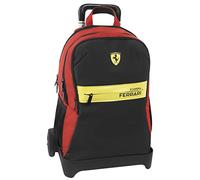 FERRARI - Zaino Trolley STACCABILE Regolabile con Maniglia e Spallacci a Scomparsa, Cerniera e Tasca Frontale Zip - Zainetto Bambina - Zaino Scuola cm 36x23X47H
