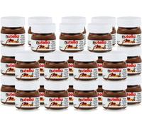 FERRERO - Barattoli di vetro in miniatura, set di 26 unità da 25 g, crema spalmabile alla nocciola e al cioccolato - Pack Promoo