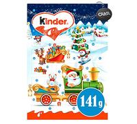 Ferrero, Kinder Calendario dell'Avvento 2022 Babbo Natale con Schokobons e Kinder Mini 141 g + Portachiavi CAIYA in Omaggio