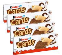 Ferrero Kinder Cards Specialità Di Waffle Con Crema Di Cacao 128G 4 Pezzi