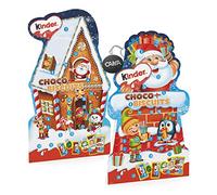Ferrero, Kinder Choco Biscuits Calendario dell'Avvento 2022 con Kinder Mini, Bueno, Ovetti, Cards, Happy Hippo 198g + Portachiavi CAIYA