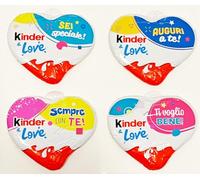 Ferrero Kinder & Love Specialità Ricoperta di Cioccolato Finissimo al Latte con Ripieno al Latte con Dediche 37g [4 Pezzi]