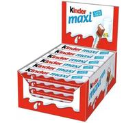 Ferrero Kinder Maxi Barrette Cioccolato a Latte Box da 36 pezzi da 21 gr