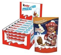 Ferrero - Kinder Maxi Barrette Cioccolato a Latte - Box da 36 pezzi da 21 gr + MINI FRIENDS CARAMEL