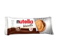 Nutella Biscuits - 84 Croccanti Biscotti con un Cremoso Ripieno di Nutella, con Farina di Frumento e Zucchero di Canna, Ideali come Colazione, Snack e Merenda, 28 Confezioni Monoporzione da 41,4 gr
