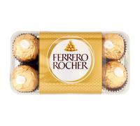 Ferrero Rocher, cioccolatini ripieni con granella di nocciola, confezione da 16 x 12,5gr