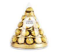 Ferrero Rocher - 28 Specialità al Cioccolato al Latte e Nocciola, Scatola Natalizia a Piramide Ottimale come Regalo o Centrotavola per le Cene di Natale, 350 gr