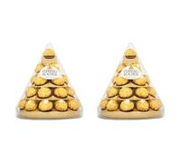 Ferrero Rocher - 28 Specialità al Cioccolato al Latte e Nocciola, Scatola Natalizia a Piramide Ottimale come Regalo o Centrotavola per le Cene di Natale, 350 gr (Confezione da 2)