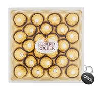 Ferrero Rocher Diamond, Confezione Regalo Diamante con 24 Praline di Cioccolato e Nocciola 300 g + Portachiavi Omaggio