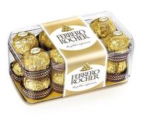 Ferrero Rocher Praline di Cioccolato al Latte con Ripieno Cremoso e Nocciola Intera, Scatola con 16 Praline 200g