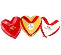 Ferrero Tripla Scatola Regalo Cuore con Raffaello, Mon Cheri e Rocher [3 Pezzi] con Portachiavi CAIYA®