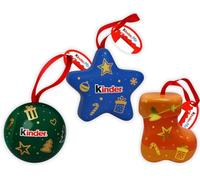 Ferrero TRIS Kinder Mix Palla Verde, Stella Azzurra e Stivale Arancio in Latta Tin Christmas Edition con Mini Kinder Cioccolato e Mini Eggs 34g (2024)