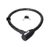 Ferrestock FSKCAN005 - Cavo antifurto da 22 mm di larghezza, tipo pitone, rinforzato con sistema flessibile di rotule, rivestito di PVC, colore nero
