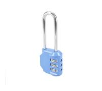 Ferrestock FSKCAN329BL Lucchetto a combinazione numerica con 3 cifre, per bagagli, armadietti da palestra, arco lungo 55 mm, realizzato in zinco e arco in acciaio, colore: blu