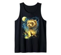 Ferret Howling to The Moon Meme Funny 90's Ferret Roditori Canotta