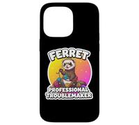 Ferret Professional Troublemaker Divertente Proprietario Amante Mamma Papà Custodia per iPhone 14 Pro Max