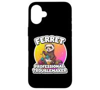Ferret Professional Troublemaker Divertente Proprietario Amante Mamma Papà Custodia per iPhone 16 Plus