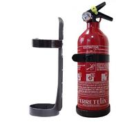 FERRETELIX® Estintore 1 kg Polvere ABC - Con Staffa di Montaggio - Produzione 2025 - Auto, Casa, Ufficio, Camper, Barbecue