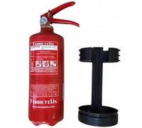 Ferretelix Estintore 2 kg ABC polvere con staffa di montaggio Omologato CE (misure 39 cmx12cmx12cm) peso 3 kg