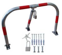 FERRETELIX Parcheggio Zincato/Recinzione Parcheggio | Blocco manuale ad alta resistenza include viti e lucchetto di sicurezza