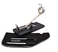 FERRETERIA LEPANTO Prosciutto girevole basculante girevole, supporto prosciutto + set da taglio con coltello prosciutto, chaira e copri prosciutto, (base legno nero)…