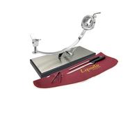 FERRETERIA LEPANTO Prosciutto professionale girevole e basculante, supporto prosciutto con base in DM più lamina in acciaio inox modello Serrano (set archi bordolesi)