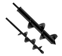 FERRGIA 2 Pezzi Trivella Elicoidale per Trapano da Giardino,Lega di acciaio,Trapano a Mano Attrezzo da Giardinaggio,Scava Buche Velocemente per Piante,Fiori,Alberi,Arbusti e Pali(8x30cm e 4x22cm)