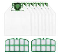 FERRGIA Kit 8 Sacchetti Microfibra Aspirapolvere e 2 Filtri HEPA per Vorwerk Folletto VK200 VK220s FP220,Filtrazione Avanzata 5 Strati,Perfetti per Soffre Allergie,Chiusura Igenica Antifuga