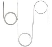 Ferri Circolari, Ferri Da Maglia, Ferri Circolari Intercambiabili, Tricotin Elettrico, 3 Pezzi Ferri Da Maglia Circolari In Acciaio Inox, 2.5mm, Lunghezze 40cm, 60cm E 80cm, Per Calze E Cappelli