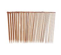 Ferri da maglia Bambù dritto punto singolo 36 pezzi Set da 2 mm a 10 mm per maglioni calzini guanti sciarpe 9,8 pollici