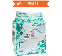 Ferribiella 6 CONF. 60 x 60 cm 50 pz Tappetini Igienici Ultra per Animali Domestici alla Clorexidina