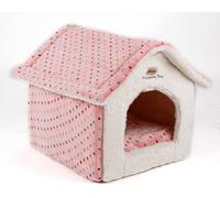 Ferribiella Cuccia Casetta Morbida per Cani e Gatti 58 x 48 x 54 cm Rosa