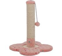 Tiragraffi a colonna con base a forma di fiore in morbido peluche per gatti Ferr