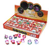 Ferricult Anello flash da 50 pezzi, anelli luminosi natalizi colorati che illuminano al buio Luci da dito Bomboniere natalizie per bambini e adulti, decorazioni per la casa