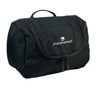 Trousse da viaggio nera imbottita con specchio 23x12x15 cm