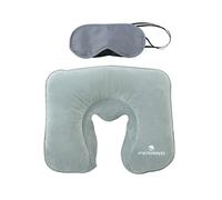 Ferrino Set Travel, Kit da Viaggio, Cuscino e Mascherina Unisex, Grigio, M