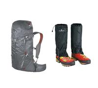 Ferrino Set Trekking: Zaino Rutor Unisex Adulto 77314DCC Ghette, Nero, Taglia Unica