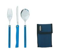 Ferrino Travel, Set Cucchiaio, Forchetta e Coltello Blu