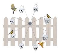 Ferris Wheel - Bird House - con secchi, ciotola di cibo per uccelli | Halloween Swallows Feed contenitore con 8 secchi per parrocchetti e passeri per gli amanti della natura all'aperto