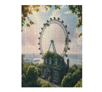 Ferris Wheel Puzzle 500 Pezzi Rilassamento Antistress Premium Paisaje Edificio Rompicapo Pressione Ridotta Attività Mindfulness Rigenerazione Mentale500 PCS